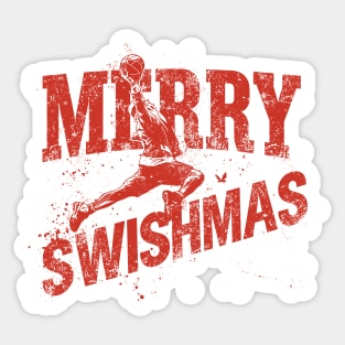 Retro Swishmas Basketball Santa Claus Sticker